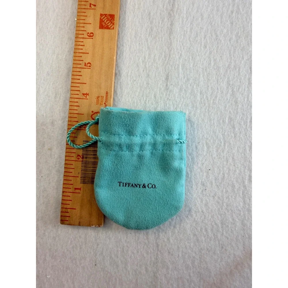 Tiffany & Co Blue Paper Gift Bag and Drawstring Jewelry Pouch Set